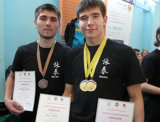 Артём Гречин золотую медаль в поединках и золотую в таолу, Николай Картавин бронзовую медаль в свободных поединках.